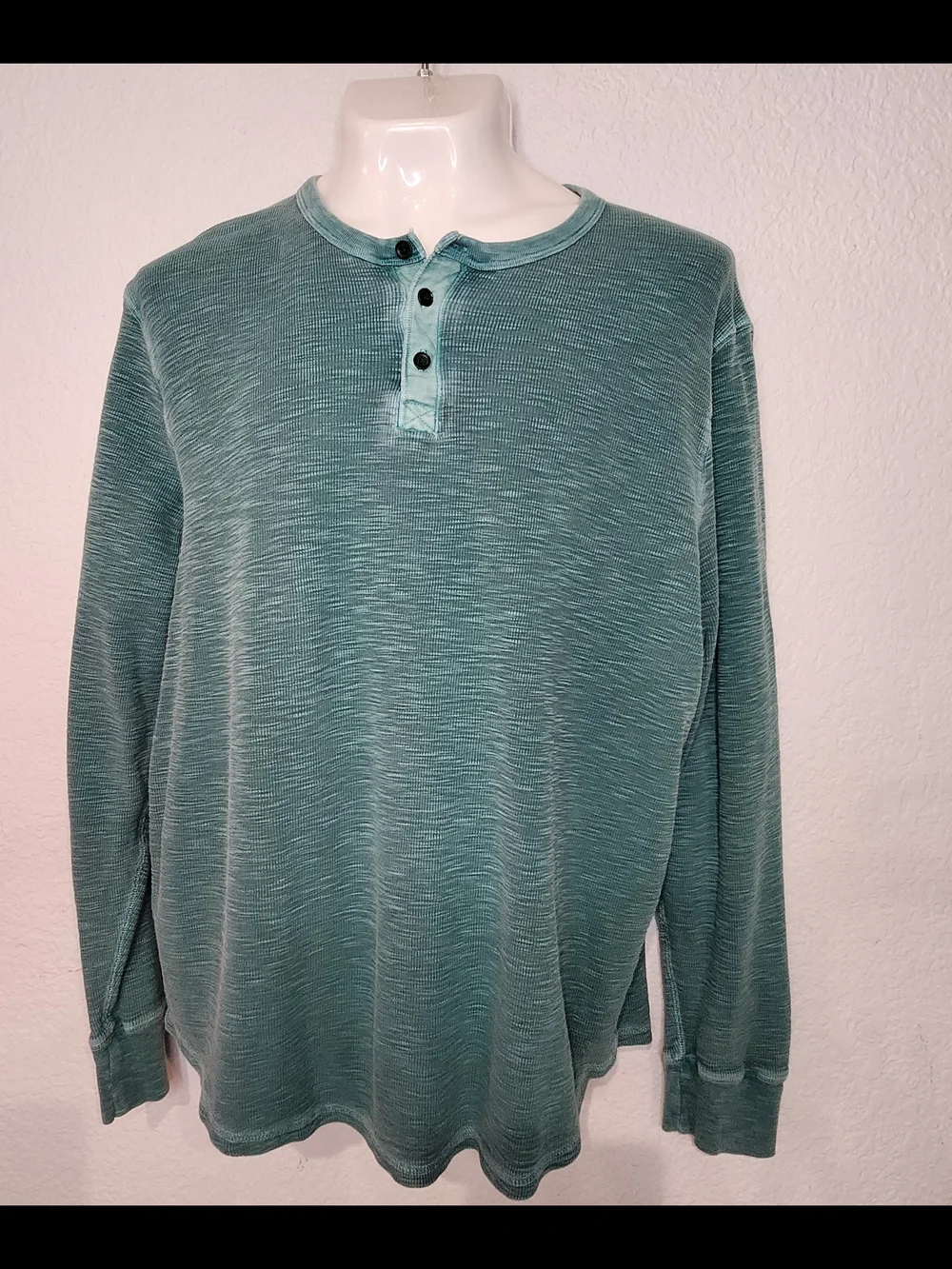 Lucky Brand Men's Teal Green Long-Sleeve Henley
